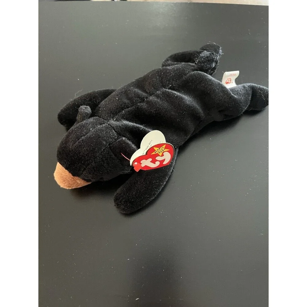 Ty Beanie Baby Blackie The Bear Plush Toy